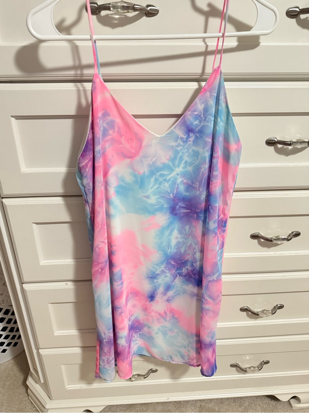 multicolored flowy dress